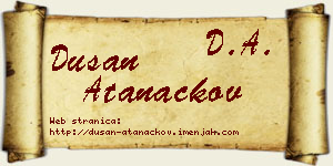 Dušan Atanackov vizit kartica
